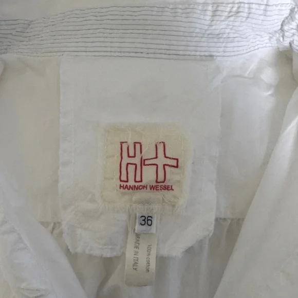 Hannoh Wessel Designer White Button-Up Shirt - Picture 9 of 11